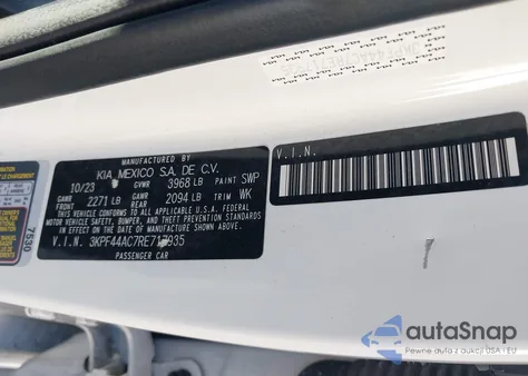 2024 Kia Forte Gt z USA, uszkodzony, nr VIN 3KPF44AC7RE717935